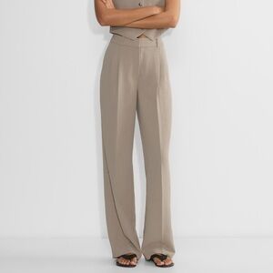 Aritzia Beige High Rise Effortless Pant
